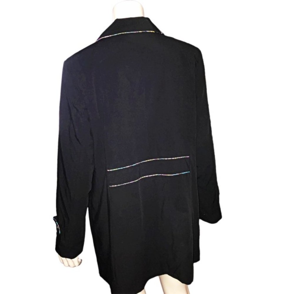 Dialogue women's black jacket with floral touches Size 16 - Picture 10 of 14